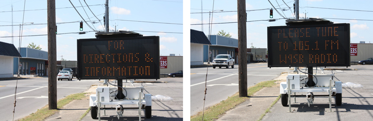 How authorities in Alabama conveyed information to residents when a tornado touched down in April.